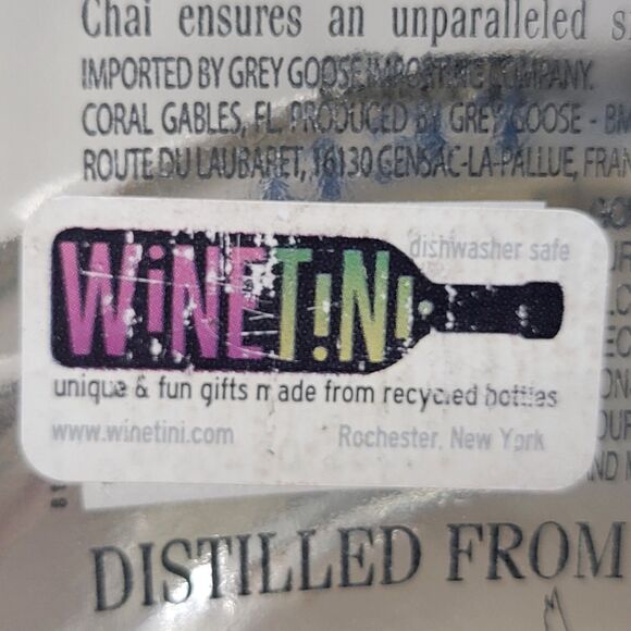 Grey Goose Vodka Flattened Glass Bottle w/ Wall Hanger - Picture 6 of 7